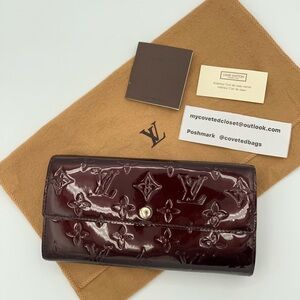 Louis Vuitton Sarah Vernis Monogram Long Wallet